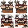 thumbnail image 4 of 2021 Christmas Tree Pendant DIY Name Bear Family Pendant Xmas Tree Hanging Ornament Holiday Home Decoration Gift, 4 of 8
