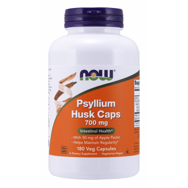 NOW Supplements, Psyllium Husk Caps 700 mg with 50 mg of Apple Pectin