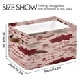 thumbnail image 4 of Flowers Leaves Christmas Square Storage Bins with Handles Collapsible Containing Box 1 Pack, 4 of 9