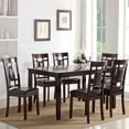 thumbnail image 1 of Cosmic Homes Alexia 7-Piece Classic Wooden Dining Set In PU Upholstery - Espresso, 1 of 6