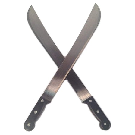 Set of 2 - Heavy Duty Machetes, 18" inch, Survival Knives for Home and Outdoors