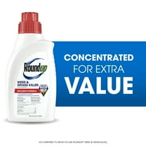 Roundup Weed & Grass Killer₄ Concentrate, Use In Flower Beds and other areas of your yard, 32 fl.oz.