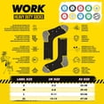 thumbnail image 3 of Calcetines de trabajo SOXCO de longitud redondeada para hombre, color negro, 10 pares, 3 of 4