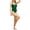 Green, variant on QURATI Swimwear Women'S V Neck Swimsuit Adjustable Spaghetti Straps Bathing Suit Swimwear Black L
