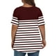 thumbnail image 3 of Camiseta de Manga Corta de Cuello en V Sólido Casual, Camisetas de Manga Corta para las Mujeres, 3 of 7