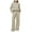 Khaki, variant on felwors Women's 2 Piece Outfits Lounge Set 2025 Oversized Half Zip Sweatshirt Wide Leg Sweatpant Set Sweatsuit Tracksuit White, M