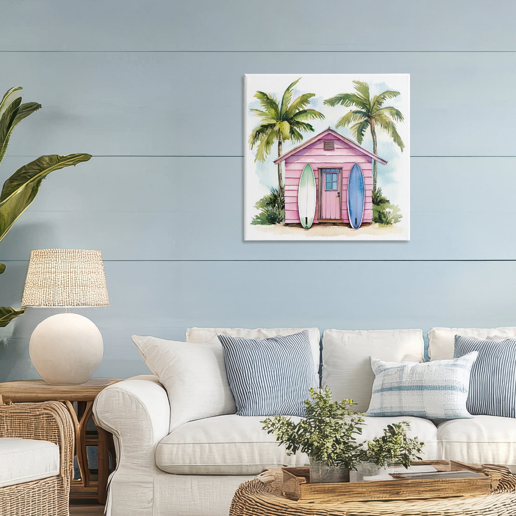 Stupell Industries Surf Shack Under Palms Canvas Wall Art, design by Petal Prints Design