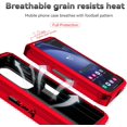 thumbnail image 5 of Phone Case for Samsung Z Fold 6 Case with Ring Holder Camera Lens Protector Slide Cover Black Shockproof Samsung Galaxy Z Fold 6 Case Rugged Heavy Duty with Pen Slot (Red), 5 of 16
