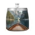 thumbnail image 7 of Yayeee Ashtray with Lid for Cigarette Smokeless Stainless Steel Home Ash Holder, Wooden Boat, 7 of 7