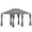 Grey, variant on 10x13 Outdoor Patio Gazebo with 6 Removable Sidewalls, Steel Frame Canopy Shelter for Garden Lawn Backyard Deck, Gray