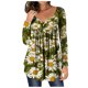 thumbnail image 1 of Camisas Para Mujer, Camisetas de Gran Tamaño, Camiseta de Moda Informal de Manga Larga, Jersey Fruncido Con Cuello Redondo Estampado, Blusa, Tops Odeerbi ODB135905, 1 of 6
