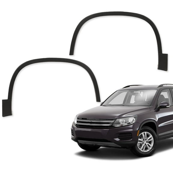 CROSSDESIGN Fender Flare, Fit for 2012-2017 Volkswagen Tiguan Front Left Textured Black Plastic