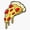 1pcs, variant on Simple Minimalist Geometric Fraction Piece Sliced Pizza Triangle Segment Decal For Notebook Sticker