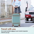 thumbnail image 3 of HomePerch 24" Hardshell Luggage Set with TSA Lock, Lightweight Suitcase with Double Spinner Wheels, Vintage Hard Shell Carry-On Cabin Luggage (17.7"×11.2"×26.4"), Airline Approved, 3 of 11