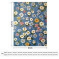 thumbnail image 2 of Floral Colorful Flower Flannel Blanket Lightweight Blanket for Couch Sofa Bed, Super Soft Cozy Print Warm Blanket, 2 of 7
