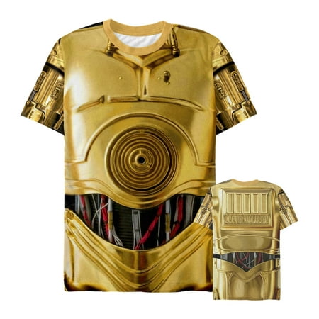 Star Wars Men's C-3PO Droid Costume All-Over Print T-Shirt