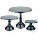 thumbnail image 1 of Juego de 3 soportes para tartas de metal negro para cupcakes, plato para decoración de postre, para baby shower, bodas, fiestas de cumpleaños, celebración, 1 of 8
