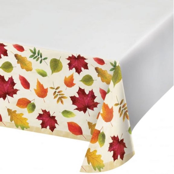Colorful Leaves Plastic Tablecloth