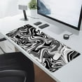 thumbnail image 5 of Black White Swirl Gaming Mouse Pad XXL Gray Marble Grey Fluid Design Extended Large Mouse Pad Big Desk Mat Non-Slip Rubber Base Stitched Edge Long Mousepad for Desktop Office Desk, 35.4 x 15.7 in, 5 of 6