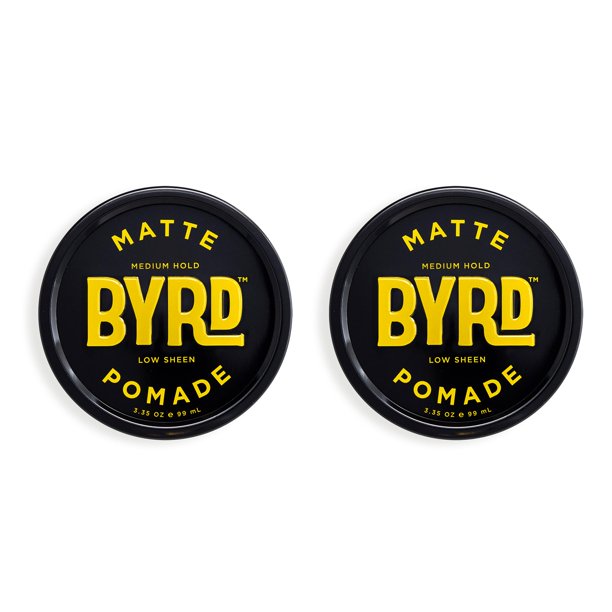 Pomada mate BYRD, paquete de 2, acabado mate de fijación media, agrega textura y esculpe, para todo tipo de cabello, 3.35 oz cada uno (paquete de dos)