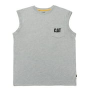 Caterpillar Men's Trademark Sleeveless T-Shirt, Heather Grey, Large