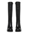 thumbnail image 3 of Botas SOVANYOU de piel negra con plataforma hasta la rodilla para mujer, 3 of 5