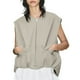 thumbnail image 1 of Ailaofu Womens Short Sleeve Jackets Casual Zip Up Sweatshirt Jackets with Pockets Lightweight Coat Tops, 1 of 7