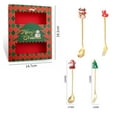 thumbnail image 2 of Bfantian 4Pcs Stainless Steel Christmas Spoon Gift Set Dessert Spoon Fork Coffee Spoon Christmas Pendant Spoon Tableware Set, 2 of 7