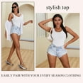 thumbnail image 2 of DODOING Women's One-Piece Bodysuits Sexy Ribbed Sleeveless Shapewear Tank Tops Bodysuits Body-shaping Underwear, 2 of 8