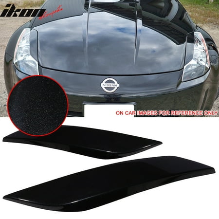 Nissan 350z Emblem - Fit 03-08 Nissan 350Z 2Dr Unpainted Headlight Eyelids Eyebrows Cover - ABS