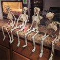 thumbnail image 4 of Movable Skeleton Decoration Whole Body Skull Bone Decoration Used for , Haunted House and Cemetery Decoration, 4 of 5