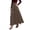 A-Brown582, variant on Wxolcjlv Womens Solid Maxi Skirt High Waist Side Zipper Pockets A‑Line Skirts
