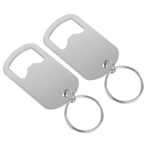 PTOOTP 2pcs Beverage Opener Keyring Stainless Steel for Practical Opening Beer Bottles Drink Enthusiasts