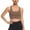 Coffee, variant on Sports Bras for Women Scoop Neck High Support Wireless Gym Yoga Workout Crop Tank Top with Built in Pads
