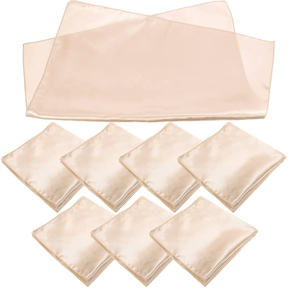 Dytern cloth napkin 8pcs Satin Napkins Satin Cloth Napkins Soft Smooth Fabric Table Napkins Washable Cloth Napkins,17.32"X17.32"X0.04"