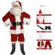 thumbnail image 1 of Disfraz de Papá Noel, traje completo de Navidad para adultos, traje de Papá Noel con sombrero, barba y golf, 7 Uds., 1 of 4