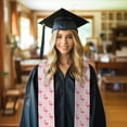 thumbnail image 6 of Xecao Cute Flamingo with Heart Print Graduation Shawl Stole Honor Stole Adult 72" Academic Commencements, 6 of 7