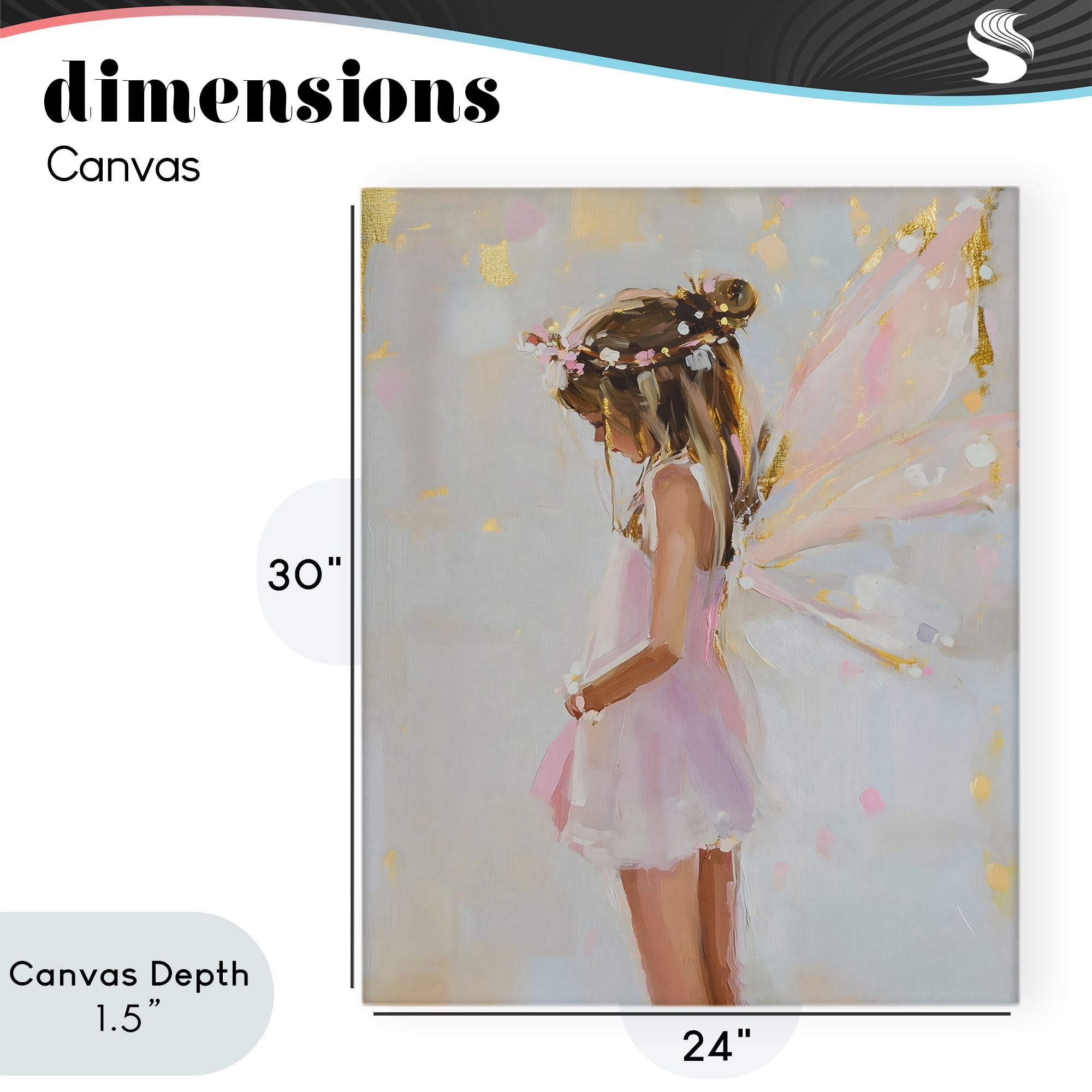 Stupell Industries Youthful Fairy Girl Canvas Wall Art, design by The Prints Vibe