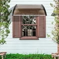 thumbnail image 2 of HT-100 x 96 Door & Window Rain Cover Eaves Canopy - Durable ABS & Polycarbonate with Aluminum Bracket, Weatherproof Shelter for Home, Brown Board & Black Holder, 2 of 13