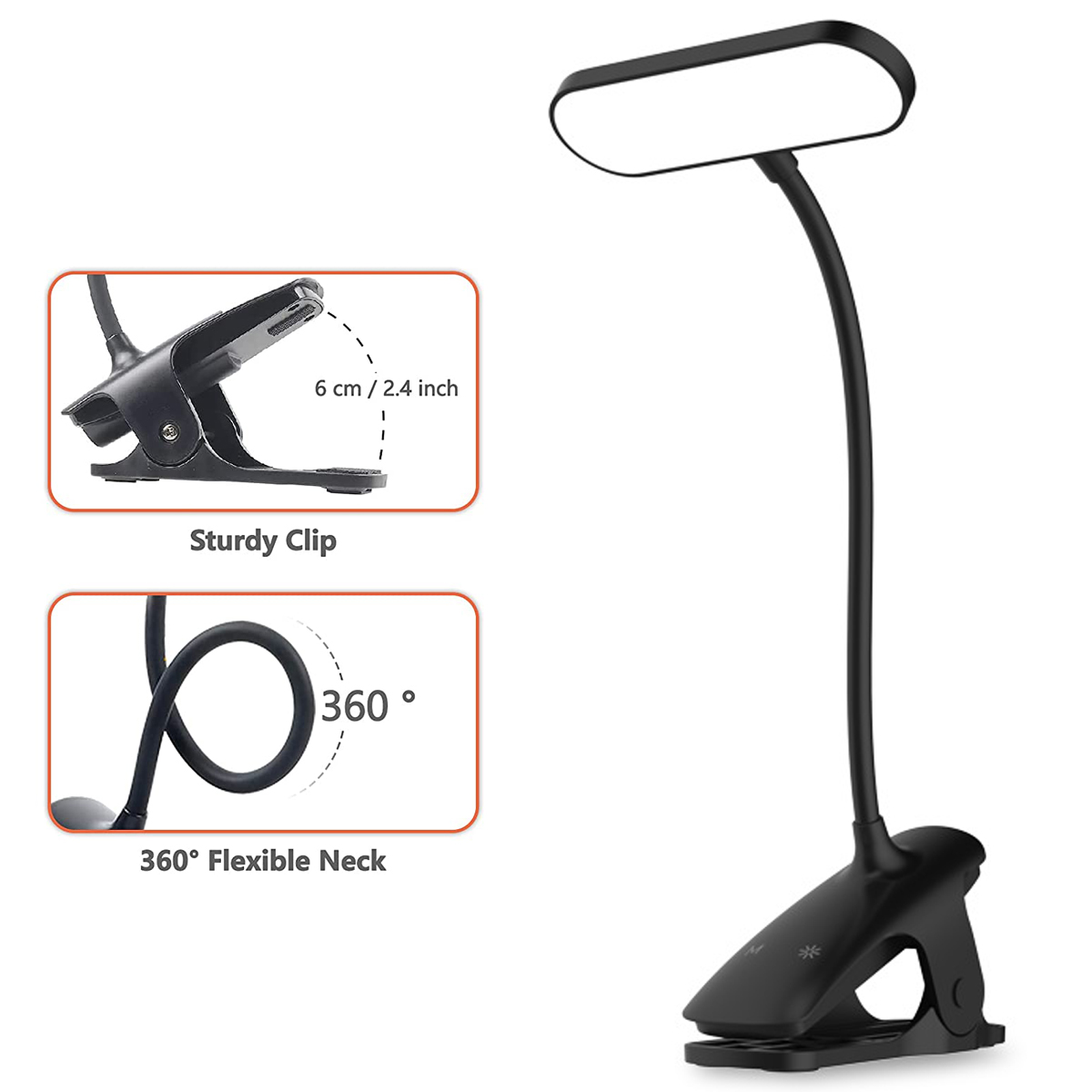 Reading Light, 36 LED Clip On Light for Bed Headboard, Book Light for