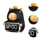 thumbnail image 2 of Reloj despertador LED con forma de carpincho y altavoz Bluetooth para el Festival de Primavera Negro, 2 of 7