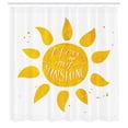 thumbnail image 3 of Ambesonne Yellow Shower Curtain, Sun Romance Words White, 69"Wx84"L, Yellow, 3 of 5