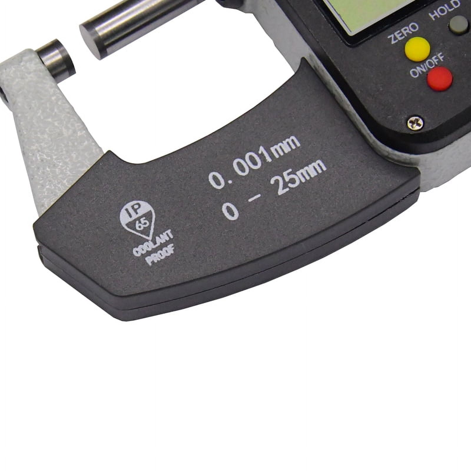 IP65 Outside Micrometer 0-25mm Large Screen Digital Micrometer Caliper Gauge Meter Micrometer Carbide 0.001 MM Measure Tools ,Easy to Operate