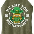 thumbnail image 3 of Garfield - Ready For Shenanigans  - Juniors High Neck Tank Top, 3 of 5