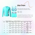thumbnail image 7 of YONGHS Kids Girls Swimsuit 3 Piece Rash Guard Bathing Suit Quick Dry Long Sleeve Swimwear Wetsuit Zipper Lily 12, 7 of 7