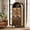 Walnut, variant on 71" Tall Arched Bookshelf, Kitchen Pantry Storage Cabinet, 3-Tier Bookcase with 2 Glass Doors for Living Room, Kitchen, Home Office, Black