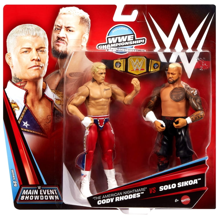 WWE Main Event Showdown Cody Rhodes vs Solo Sikoa Action Figures