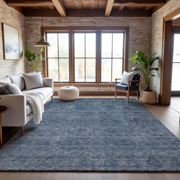 Addison Rugs Mayfield Premium Machine Washable Transitional Global Blue Rectangle Rug, 8' x 10'