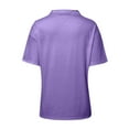 thumbnail image 5 of MIXUE Womens Summer Tops Summer Solid Color Short Sleeve V Neck Casual Work Basic Pullover Tee Shirts Streetwear,Purple,S, 5 of 5