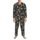 thumbnail image 3 of Balery Cigar Pijama para Hombre de Dos Piezas con Manga Larga, Conjunto de Dormir y Descanso Suave con Bolsillos-Large, 3 of 7